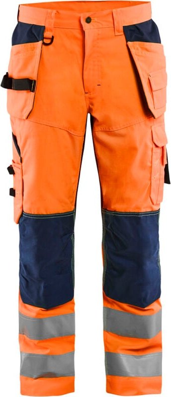 Arbeitshose mit hoher Sichtbarkeit, atmungsaktiv, Stretch 1565 – Neonorange/Marine 3XL – FR(56)) – SE(C62) – Kurzgröße