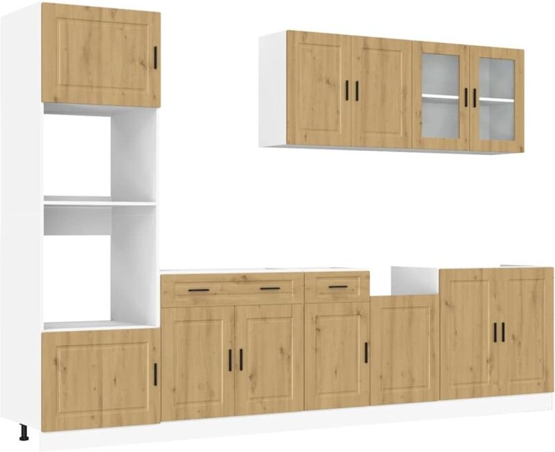 Vidaxl - 7-tlg. Küchenschrank-Set Kalmar Artisan-Eiche Holzwerkstoff