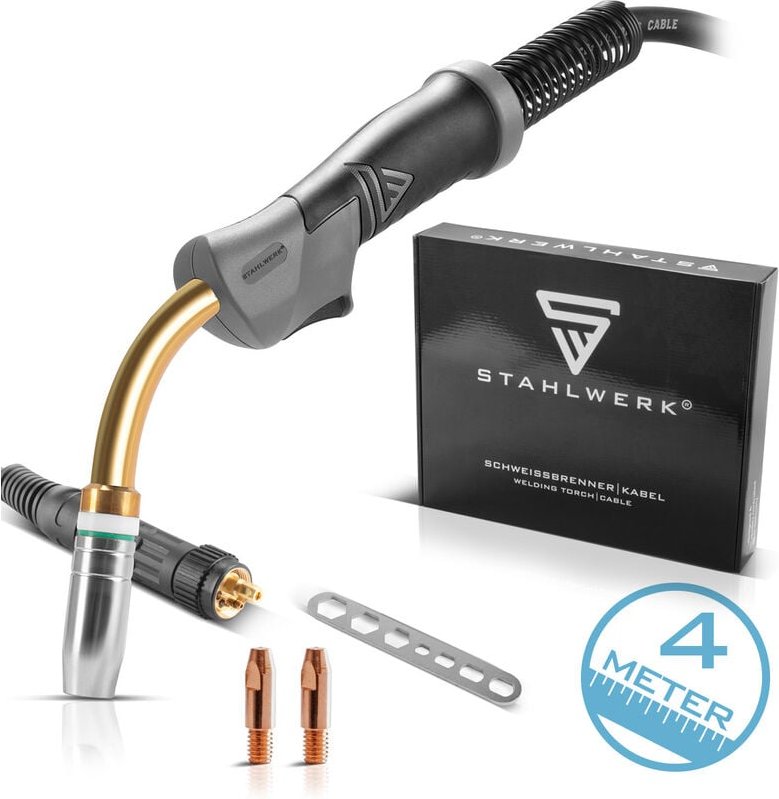 STAHLWERK Schweißbrenner AK25 MB25 4 m Schlauchpaket MIG MAG Schweißgeräte