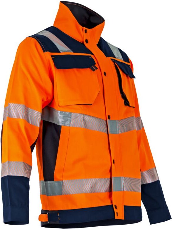 Thumbnail - Arbeitsjacke AUTHENTIC HV AMPOULE - Marine/Neonorange L - 4