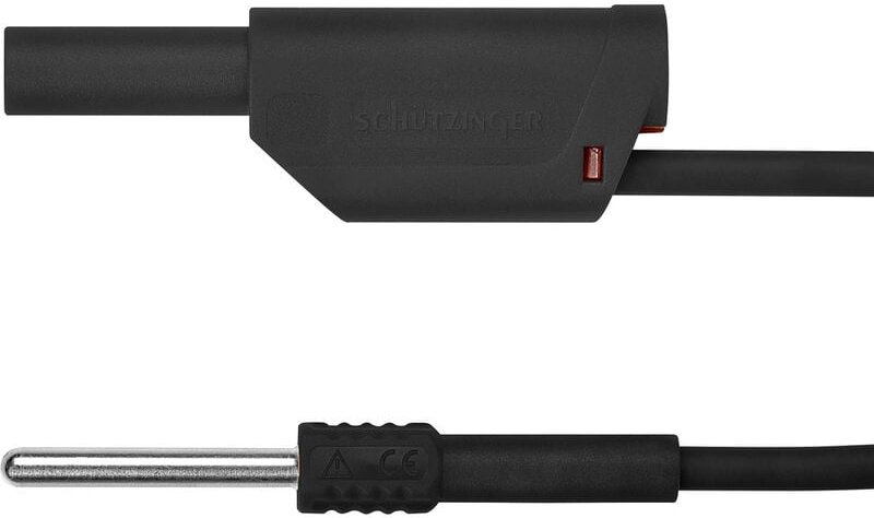 Schützinger - al 8323 / 1 / 100 / sw Adapterleitung Stecker 4 mm Stecker 4 mm Schwarz 1 St.