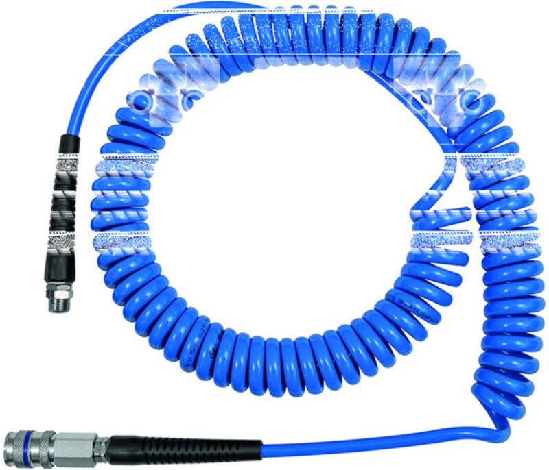 Spiralschlauch-Stahlkupplung-Set, pu, Schlauch-ø 10x6,5, 7,5 m - Riegler