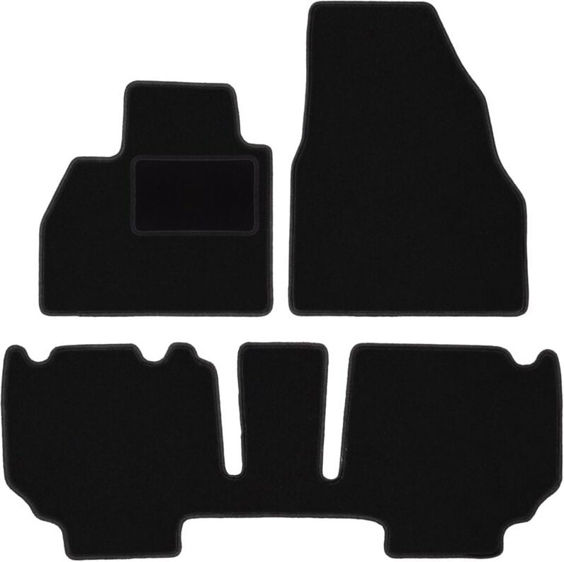 Schwarze Veloursmatten für: Renault Kangoo II Kombivan (2013-)