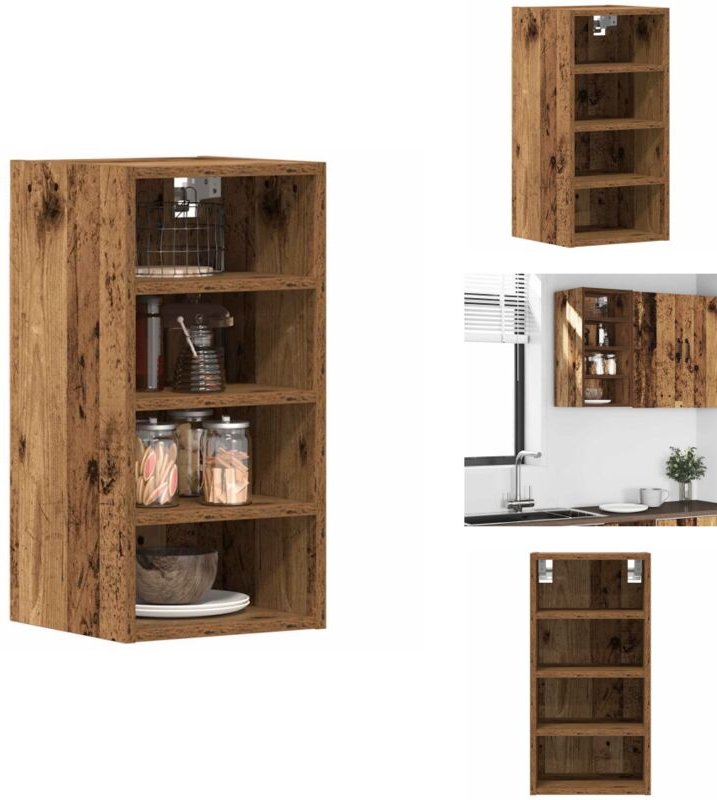 Hängeschrank Altholz-Optik 30x29,5x60 cm Holzwerkstoff - Hängeschrank - Hängeschränke - Küchenschrank - Aufbewahrungssch...