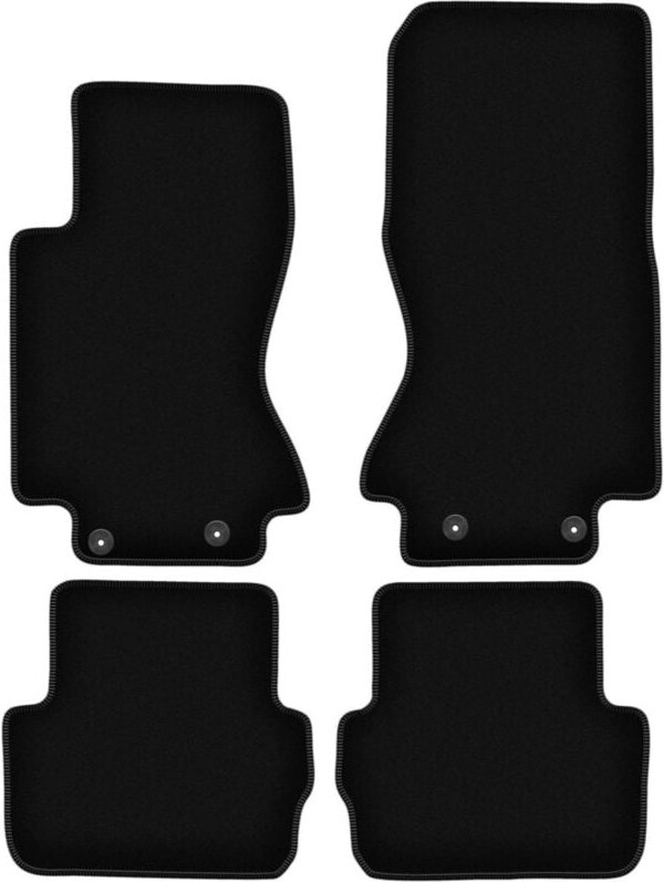 BASIC schwarze Veloursmatten für: Jaguar S-Type X204 Limousine (2002-2008)