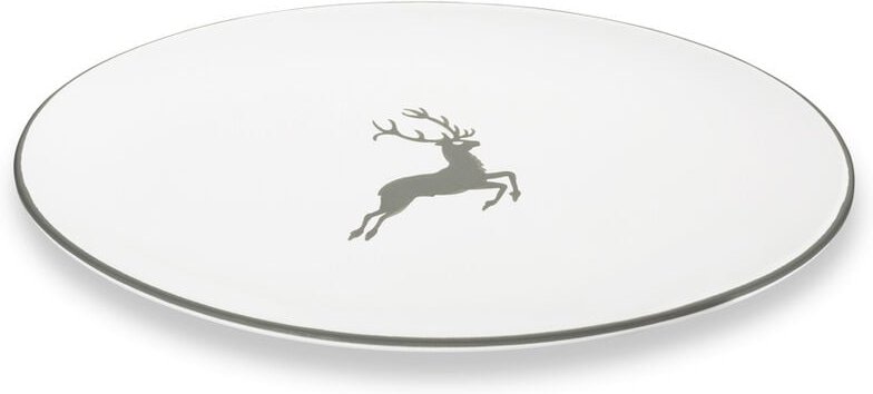 Gmundner Keramik - Grauer Hirsch, Platte oval (28x21cm)