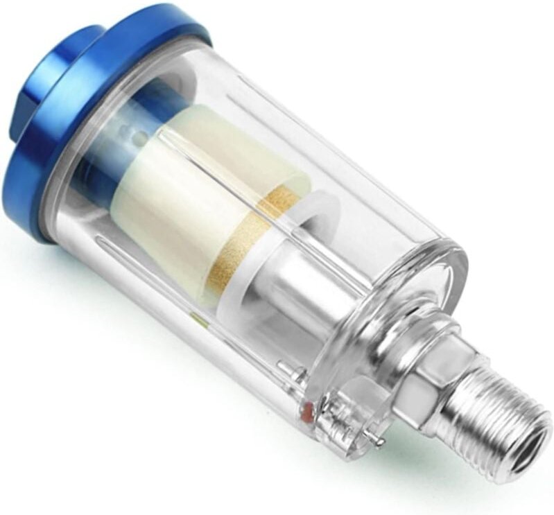 Druckluft-Wasserabscheider 1/4 Zoll, Mini-Luftfilterabscheider für Farbspritzpistolen-Kompressor und andere pneumatische...