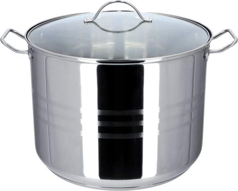 KADAX Kochtopf, hoher Topf mit Deckel, Suppentopf aus Edelstahl, 21L