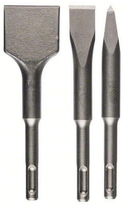 Bosch Kurzmeißel-Set mit SDS plus, 3-teilig, 140, 140 x 20, 140 x 40 mm 2608690180