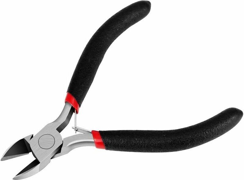 CHOYCLIT 4,5 Zoll Mini-Präzisions-Schneidezange – Edelstahl und rutschfeste Griffe – Diagonal-Schneidezange zum Schneide...