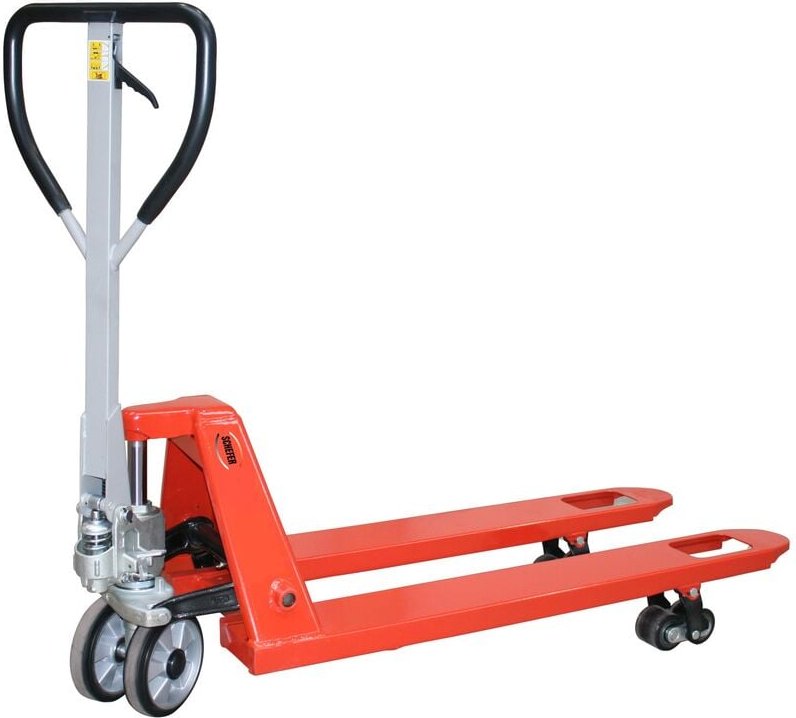 Schefer Gabelhubwagen Premium mit kurzer Gabellänge 800mm Tandem Gabelrolle Tragkraft 2500kg