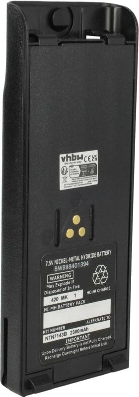 Vhbw - Akku kompatibel mit Motorola MTS2000, MTS2010, MTS2013, MTX9000, MTX8000 Funkgerät, Walkie Talkie (2300 mAh, 7,5 ...