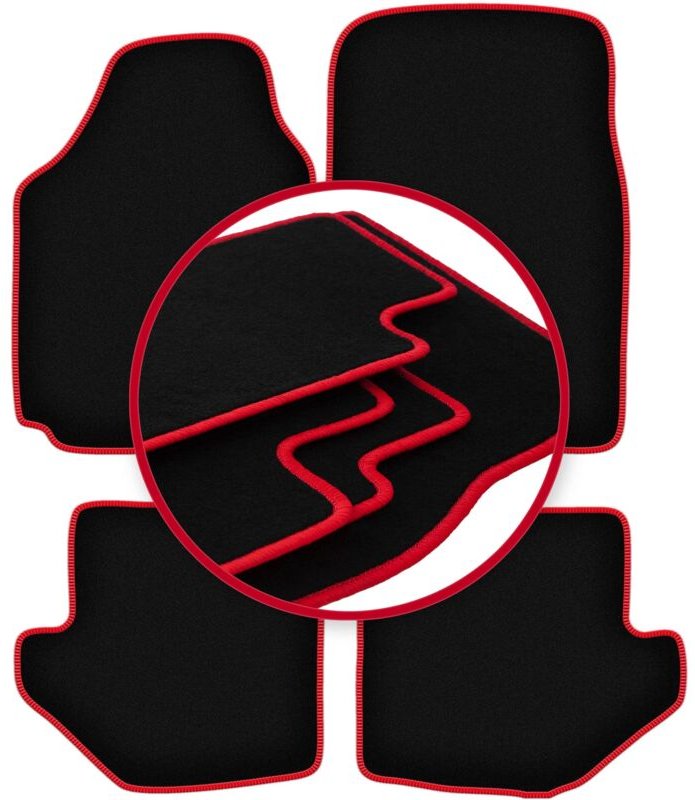 CARLUX-RED Autofußmatten für: Toyota RAV4 I SUV (1994-2000)