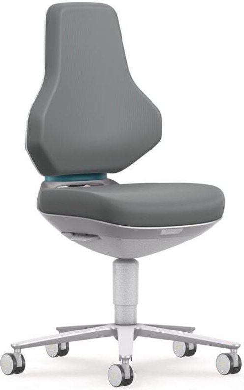 Arbeitsdrehstuhl texon Rollen Skintec grau 450-620 mm