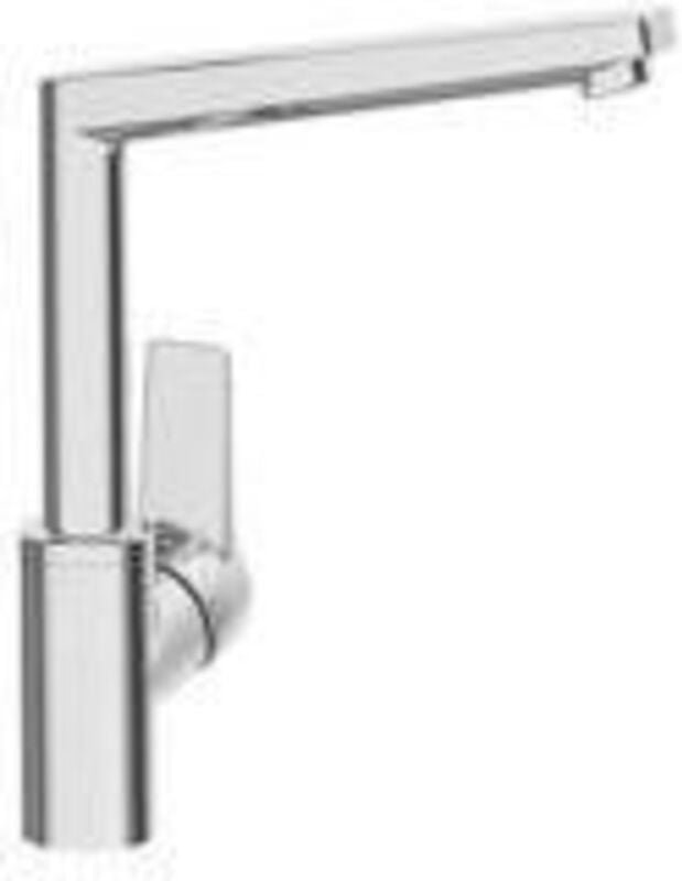 Hansa - Küchenarmatur twist 09202203 chrom, schwenkbarer Auslauf, Vollhebel