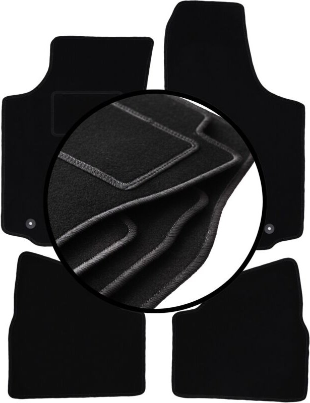 Komplettset Veloursmatten für: Opel Corsa C Fließheck (2000-2006)