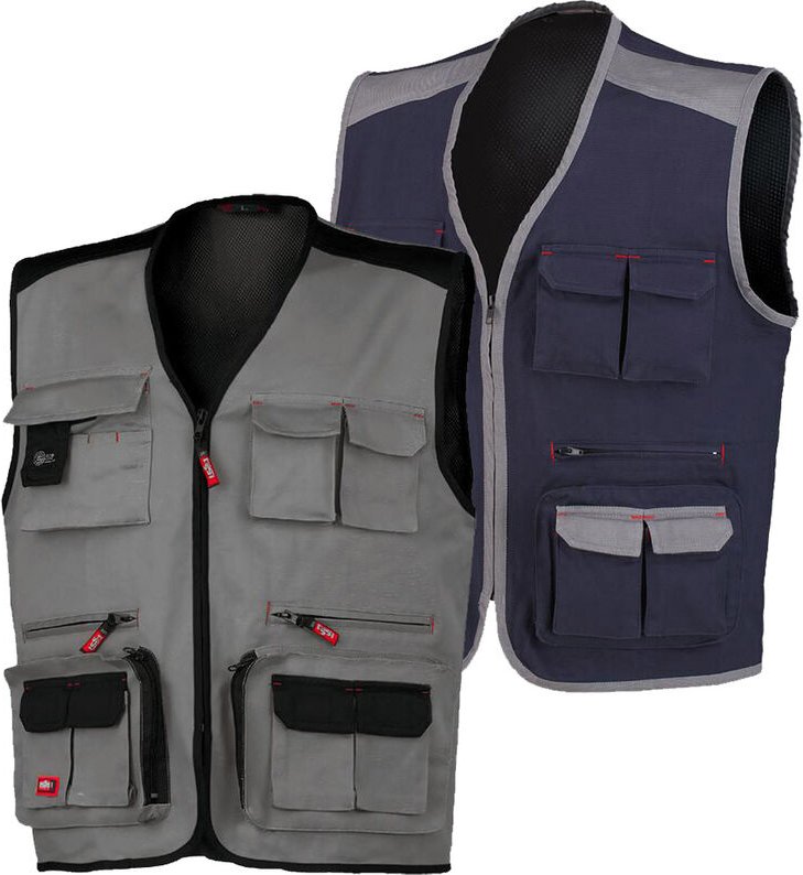 Issa Stretch 8746 Arbeitsweste - s - Grau