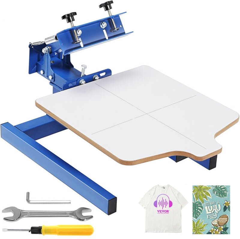 Mophorn - vevor Siebdruckpresse T-Shirt Siebdruckmaschine 1 Farbe + 1 Station, T-Shirtpresse, Hitzepresse Transferpresse...