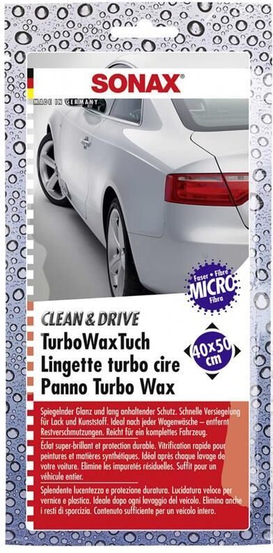 Clean & Drive TurboWaxTuch 40x50cm Autopflege - Sonax