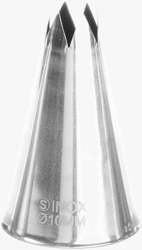 Sterntülle für Spritzbeutelhülsen, Stahl, Durchmesser 10 mm - HENDI 551394