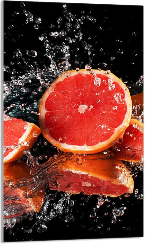 Glasschneidebrett 30x52 Grapefruit