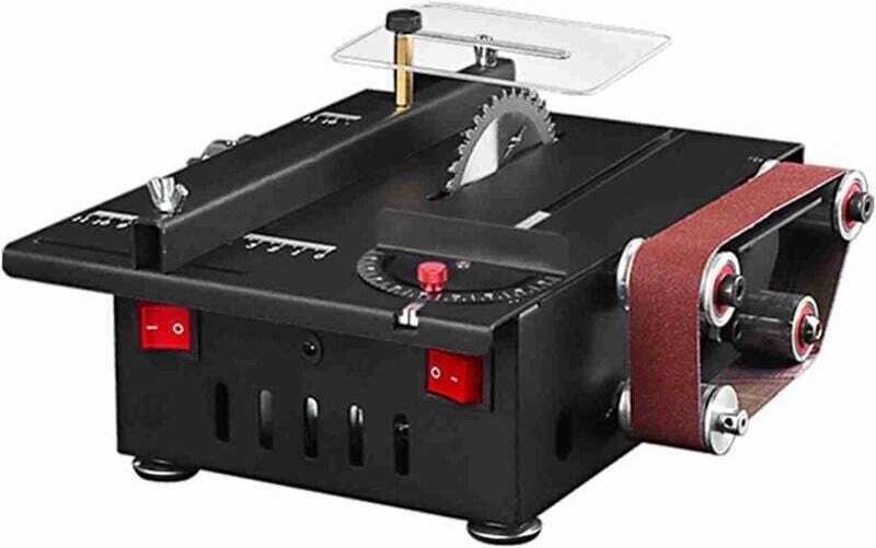 2 in 1 200 w multifunktionale Miniatur-Tischkreissäge, für Holz, Kunststoff, weichen Stein und weiches Metall