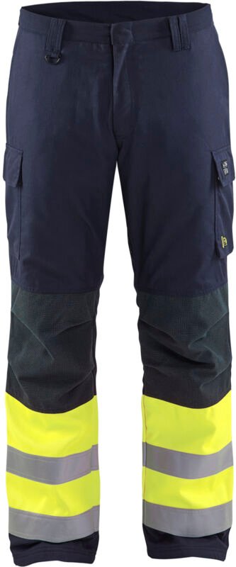 Multinorm-Arbeitshose Winter inhärent 1869 - Marine/Neongelb M - FR(44) - SE(C50) - Lange