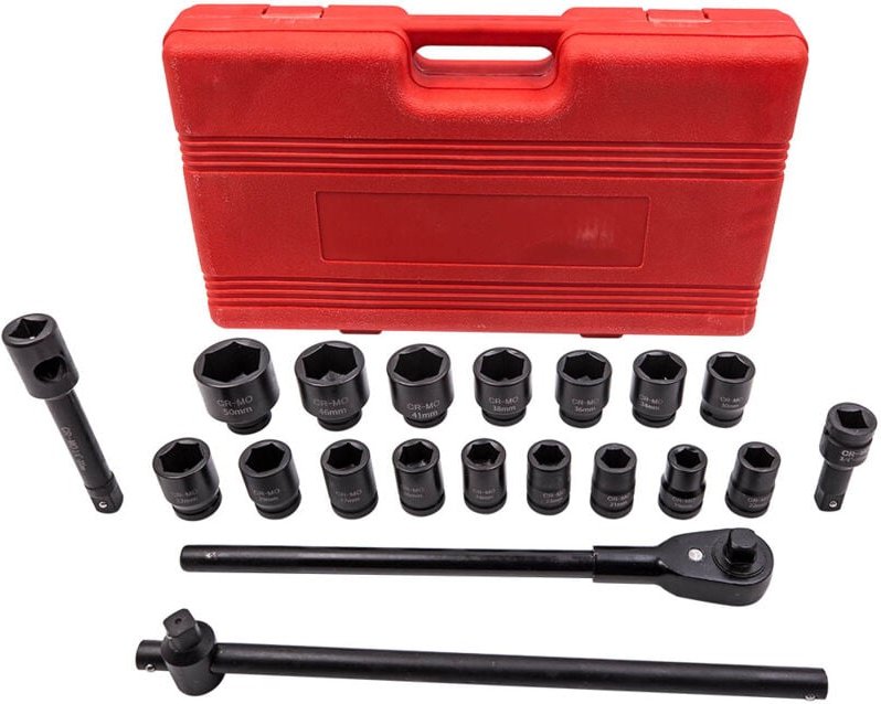 3/4" Drive Deep Impact Socket 19mm - 50mm Verlängerung Ratsche für LKW Werkstatt