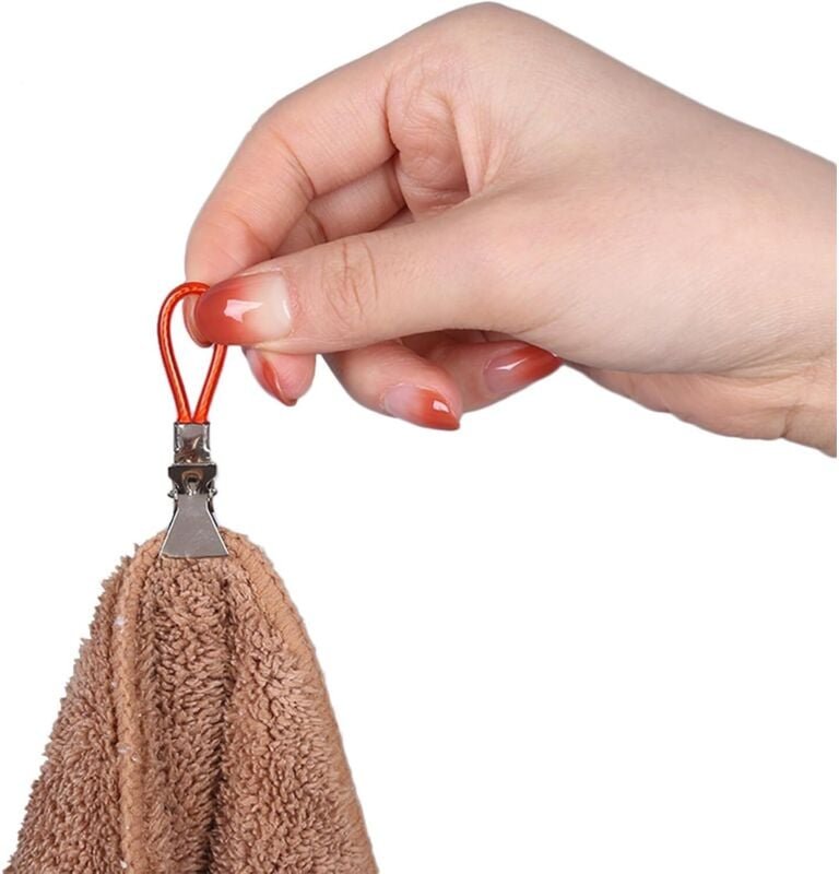 10 Stück Handtuchklammern, Haken, Küchenklammern, mehrfarbige Geschirrtuchklammern, hängende Küchenklammern aus Metall, ...