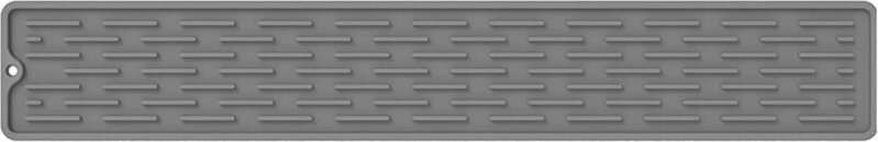 Abtropfmatte, Silikon-Wasserhahnmatte, Küchenspülenmatte zum Spritzen, Abtropfen, Trocknen und Schutz der Spüle, grau, 5...