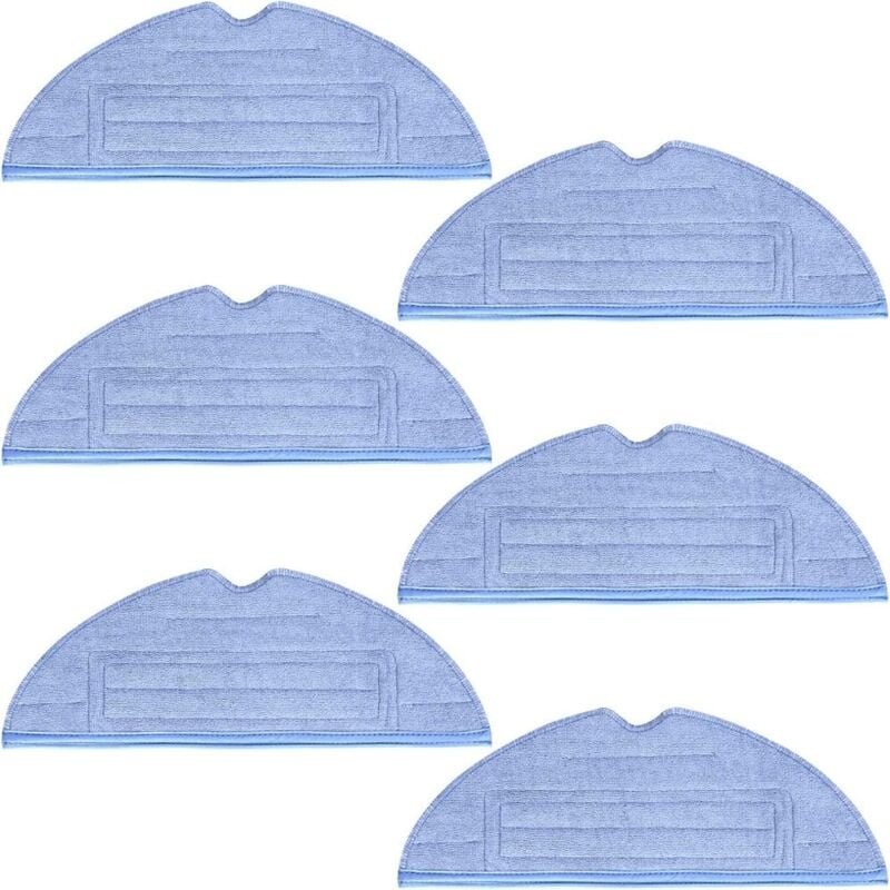 Set mit 6 Mikrofaser-Mopps, kompatibel mit Roborock S7/T7S/PLUS, blau