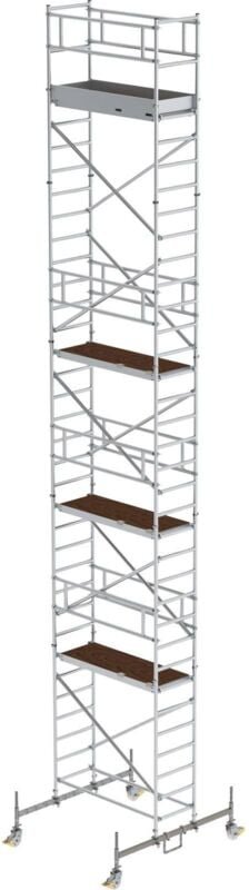 Günzburger Steigtechnik - Rollgerüst 0,75 x 1,8 m mit Fahrbalken Plattformhöhe 9,45 m - 154945