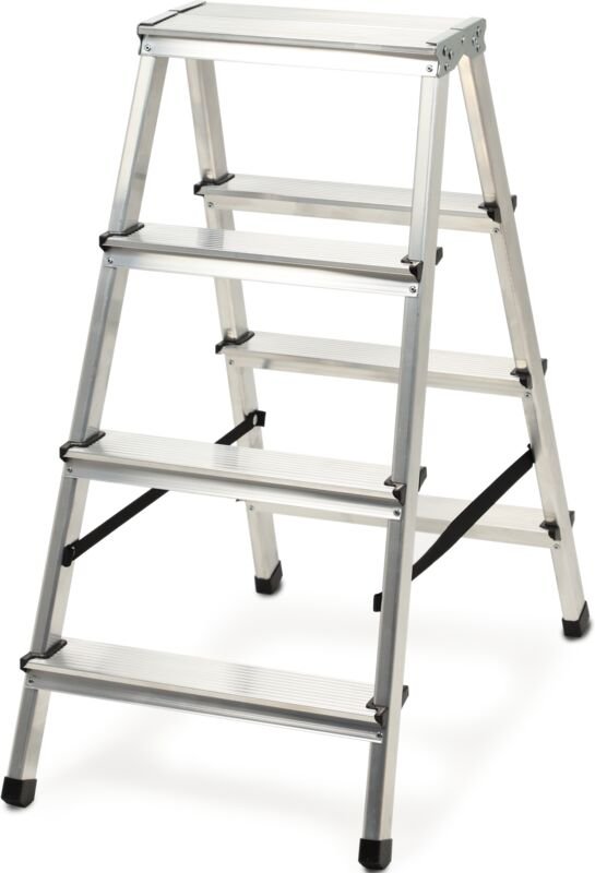 Kadax - Haushaltsleiter, Klapptritt mit Tragfähigkeit bis 125kg, 4 Stufen