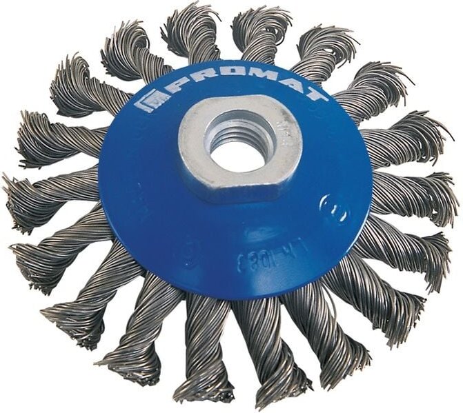 AMF - promat Kegelbürste d. 100 mm Drahtstärke 0,5 mm Stahl 13 mm 12500 min-¹