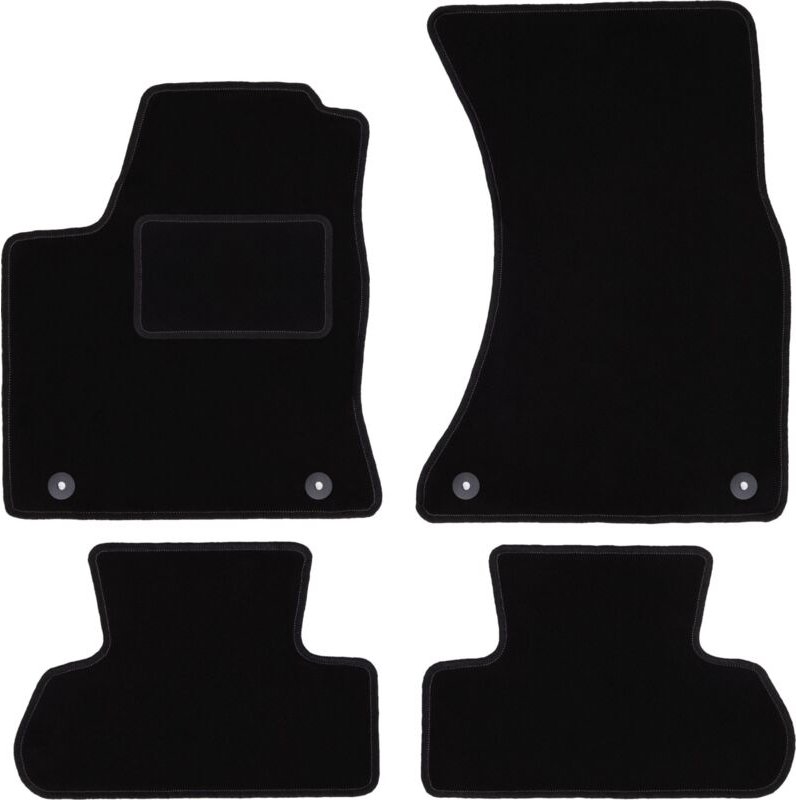 Schwarze Veloursmatten für: Audi Q5 I SUV (2008-2017)