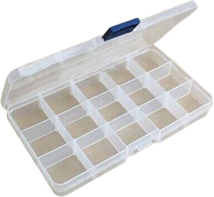 Thumbnail - Alovez - Stück Aufbewahrungsbox aus Kunststoff, transparente Aufbewahrungsbox mit Fächern, Box mit 15 verstellbaren Fäch...