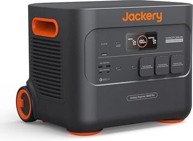 Jackery Explorer 3000 Pro Tragbare Powerstation 3024Wh, bis zu 3000W Leistung, Schnellladung in 1,8 Stunden, 3 x AC Ausg...