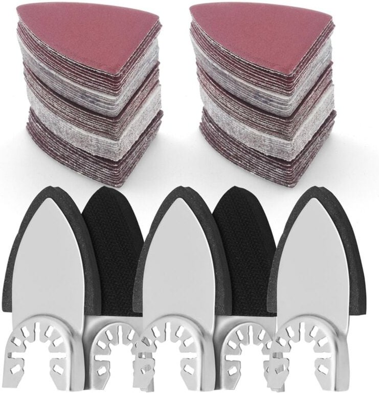 Thumbnail - 130-teiliges Schleifpad-Set für oszillierende Werkzeuge, 5-teilige Finger- und 125-teilige Schleifpapier-Multitool-Aufsä...