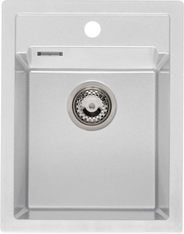 Reginox - Einbauspüle mit Frontblende Amsterdam 34- robustes Spülbecken aus Granit, pure white