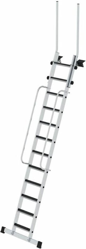 MUNK Geschossleiter 4,0m AH mit Clip-Step R13 und Handlauf 12 Stufen