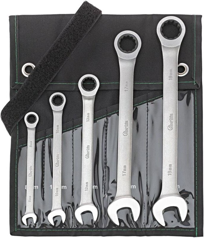 Maulschl.Satz mit Ringr. 5tlg. ger. 8-19mm fortis