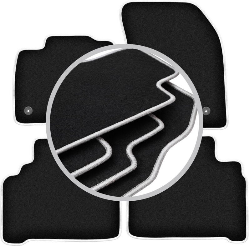 CARLUX-SILVER Autofußmatten für: Ford Galaxy MK3 Minivan (2015-)