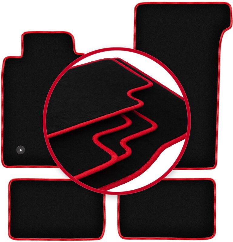 CARLUX-RED Autofußmatten für: Mercedes SL R107 ohne Katalysator Coupé (1971-1989)