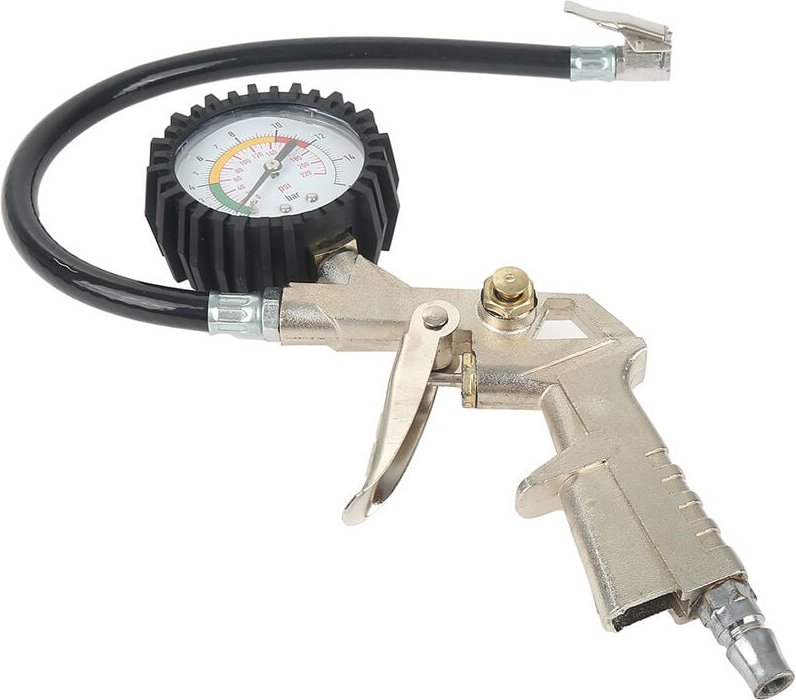 Druckluft Reifenfüller Hebelstecker Reifenfüllgerät Reifen-Druckprüfer 0-16 bar