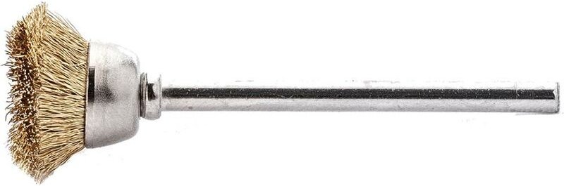 Miniatur-Topfbürste Messing gew. 15x0,1mm Lessmann