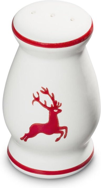 Gmundner Keramik - Rubinroter Hirsch, Pfefferstreuer bauchig