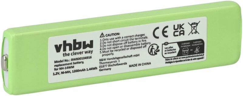 Vhbw - 1x Akku kompatibel mit Sign SI10 MP3-Player Musik Player (1200 mAh, 1,2 v, NiMH)