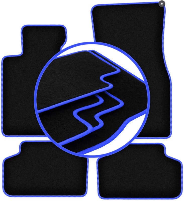 CARLUX-BLUE Autofußmatten für: BMW 5 G30 Limousine (2017-)