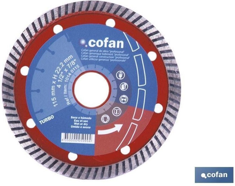 Professionelle Turbo-Scheibe mit 125 mm Durchmesser.