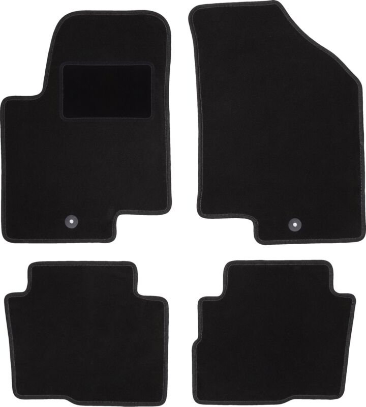 Schwarze Velours-Fußmatten für: Kia Soul I Crossover (2009-2013)